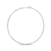 EXTRA LARGE 2CT DIAMOND 14KT WHITE GOLD CLASSIC INSIDE OUT HOOP HANGING EARRINGS