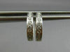 ESTATE SMALL .30CT DIAMOND 18K WHITE GOLD CLASSIC FILIGREE HUGGIE EARRINGS 25560