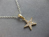 ESTATE .15CT DIAMOND 14KT YELLOW GOLD 3D CLASSIC STAR LOVE FLOATING PENDANT
