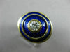 ANTIQUE .58CT OLD MINE DIAMOND & BLUE ENAMEL 18K YELLOW GOLD SOLITAIRE RING 1992