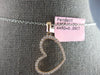 ESTATE .26CT DIAMOND 14KT ROSE GOLD 3D CLASSIC OPEN HEART LOVE FLOATING PENDANT