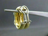ESTATE 18KT 2 TONE .72CT X DESIGN HUGGIE CLIP ON DIAMOND EARRINGS STUNNING #1877