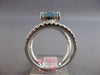 EXTRA LARGE 7.35CT DIAMOND & AAA AQUAMARINE 18KT WHITE GOLD CUSHION & ROUND RING