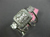 ESTATE EXTRA LARGE 1.28CT DIAMOND 18KT WHITE GOLD 3 ROW SQUARE ANNIVERSARY RING