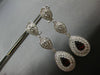 ESTATE LARGE 4.3CT DIAMOND & AAA GARNET 14K WHITE GOLD CLIP ON HANGING EARRINGS