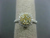 ESTATE .79CT WHITE & FANCY YELLOW DIAMOND 14K TWO TONE 3D GOLD PROMISE LOVE RING
