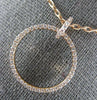 ESTATE .41CT DIAMOND 18KT ROSE GOLD 3D CLASSIC CIRCLE OF LIFE FUN PENDANT