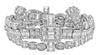 EXTRA LARGE 4.85CT DIAMOND 18KT WHITE GOLD 3D MULTI ROW COCKTAIL TENNIS BRACELET