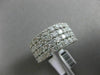 ESTATE LARGE 2.90CT DIAMOND 14K WHITE GOLD 3D MULTI ROW WEDDING ANNIVERSARY RING