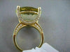 ANTIQUE WIDE 18.87CT DIAMOND & AAA YELLOW AMETHYST DIAMOND 18K YELLOW GOLD RING