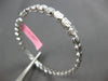 2.65CT DIAMOND 18KT WHITE GOLD OVAL INVISIBLE SEMI ETERNITY CUFF BANGLE BRACELET