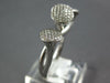 ESTATE LARGE 1.30CT DIAMOND 14KT WHITE GOLD 3D CLASSIC OVAL CRISS CROSS FUN RING