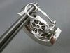 LARGE 5.81CT DIAMOND 14KT WHITE GOLD PRINCESS MULTI ROW CLIP ON HANGING EARRINGS