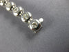 LARGE 2.20CT DIAMOND 14KT WHITE GOLD ROUND BEZEL CLASSIC TENNIS BRACELET #1481