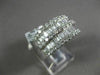 ESTATE WIDE 2.67CT DIAMOND 18KT WHITE GOLD 3D MULTI ROW WEDDING ANNIVERSARY RING