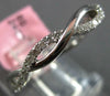 ESTATE .24CT DIAMOND 14KT WHITE GOLD 3D ROUND INFINITY 3/4TH ETERNITY LOVE RING