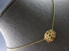 MULTI COLOR ENAMEL 14K YELLOW GOLD 3D BARREL DIAMOND CUT FLOATING PENDANT #27905