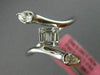 ESTATE WIDE .29CT DIAMOND 18KT WHITE GOLD 3D MULTI SHAPE SQUARE SNAKE LOVE RING