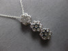 1.15CT DIAMOND 14KT WHITE GOLD ROUND FLOWER INTERCHANGEABLE FUN FLOATING PENDANT