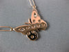 LARGE .41CT DIAMOND 14KT ROSE GOLD 3D ROUND & MARQUISE ETOILE BUTTERFLY NECKLACE