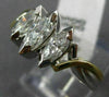 ESTATE WIDE .93CT DIAMOND 14K TWO TONE GOLD 3D 3 STONE INFINITY ANNIVERSARY RING