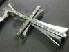 ESTATE LARGE .46CT DIAMOND 14KT WHITE GOLD 3D HANDCRAFTED CROSS PENDANT #19403