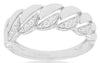 ESTATE .15CT DIAMOND 14KT WHITE GOLD 3D CLASSIC MULTI LINK LOVE KNOT FUN RING