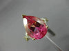 5.04CT DIAMOND & AAA PEAR SHAPE PINK TOPAZ 14KT YELLOW GOLD 3D ENGAGEMENT RING