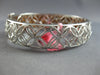 LARGE GIA 20.12CT WHITE & PINK DIAMOND 18KT WHITE & ROSE GOLD 3D BANGLE BRACELET