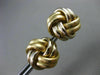 ESTATE 14KT WHITE & YELLOW GOLD 3D MATTE & SHINY LOVE KNOT STUD EARRINGS #25022