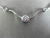 ESTATE 1.44CT DIAMOND 14K WHITE GOLD SOLITAIRE ETOILE BY THE YARD NECKLACE #2044