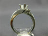 ANTIQUE .40CT DIAMOND 18K WHITE GOLD 3D FLORAL SEMI MOUNT ENGAGEMENT RING #18746