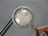 EXTRA LARGE 30.20CT DIAMOND & AAA PINK QUARTZ 14KT ROSE & WHITE GOLD 3D EARRINGS