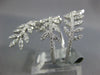 ESTATE EXTRA LARGE .98CT DIAMOND 18KT WHITE GOLD MULTI LEAF CRISS CROSS FUN RING