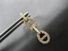 ESTATE .68CT DIAMOND 18KT YELLOW GOLD 3D DOUBLE LOVE KNOT FUN HANGING EARRINGS