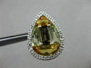 ESTATE .22CT DIAMOND & MULTI GEM 14KT WHITE GOLD 3D PEAR SHAPE CLIP ON EARRINGS