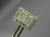LARGE 1.01CT PRINCESS DIAMOND 18K WHITE GOLD RECTANGULAR INVISIBLE STUD EARRINGS