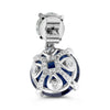 EXTRA LARGE 12.34CT DIAMOND & AAA SAPPHIRE PLATINUM 3D CLASSIC HANGING EARRINGS