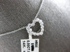 .50CT DIAMOND 14KT WHITE GOLD 3D CLASSIC ROUND OPEN HEART LOVE FLOATING PENDANT