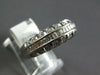 ESTATE 1.18CT DIAMOND 14KT WHITE GOLD CLASSIC ROUND & BAGUETTE ANNIVERSARY RING