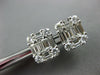 LARGE 2.25CT DIAMOND 18KT WHITE GOLD 3D ROUND & BAGUETTE SQUARE STUD EARRINGS