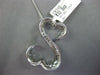ESTATE 1.36CT DIAMOND 14K WHITE GOLD DOUBLE HEART INFINITY LOVE FLOATING PENDANT