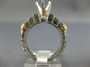 ESTATE 1.04CT DIAMOND 14KT WHITE GOLD PRINCESS ROUND SEMI MOUNT ENGAGEMENT RING