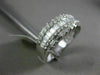 ESTATE WIDE 2.18CT DIAMOND 18KT WHITE GOLD 3D MULTI ROW WEDDING ANNIVERSARY RING