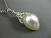 ESTATE .45CT DIAMOND & AAA SOUTH SEA PEARL 18KT WHITE GOLD FLOWER PENDANT #26193