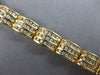 ESTATE WIDE 3.02CT DIAMOND 14KT YELLOW GOLD 3D MULTI ROW CHANNEL TENNIS BRACELET