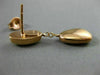 ESTATE .28CT DIAMOND 14KT WHITE & ROSE GOLD 3D PAVE PEAR SHAPE HANGING EARRINGS