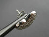 ESTATE 1.70CT DIAMOND 14KT WHITE GOLD 3D PAVE HEART SHAPE LOVE EARRINGS #21492