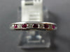 .27CT DIAMOND & AAA RUBY 18KT WHITE GOLD CLASSIC ROUND CHANNEL ANNIVERSARY RING