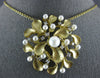 EXTRA LARGE .65CT DIAMOND & AAA SOUTH SEA PEARL 18KT YELLOW GOLD FLOWER NECKLACE